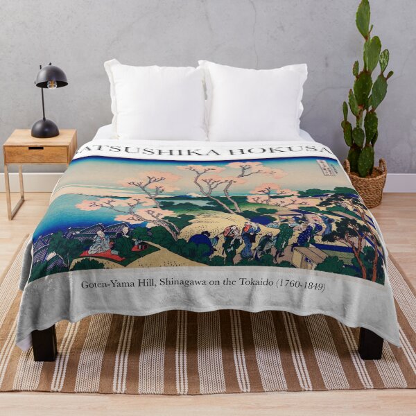 Item preview, Traditional Japanese Landscape of Sakura Blossom with Mount Fuji and Village people designed and sold by FrostMintStudio.