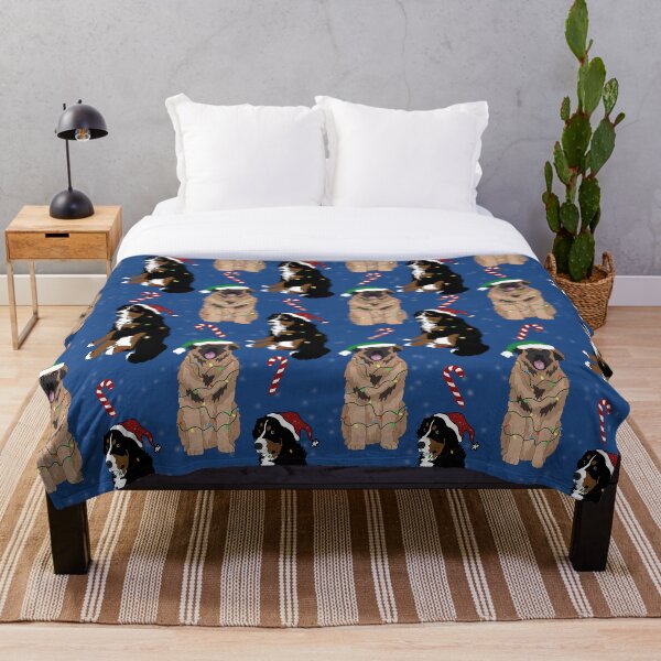 Item preview, Christmas Holiday Bernese and Leonberger - Blue designed and sold by KantstandyaC.