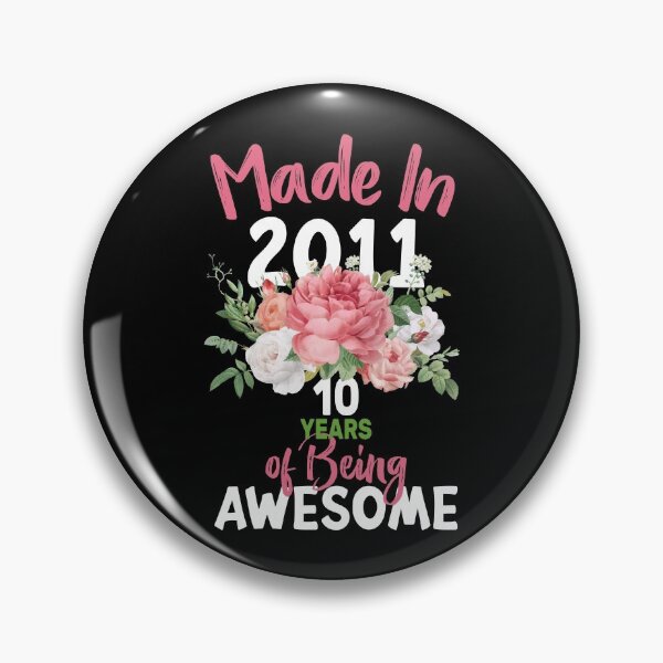 Item preview, Made In 2011 10 Years Of Being Awesome Birthday Gift  designed and sold by RE PIXEL.