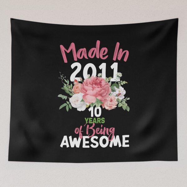 Item preview, Made In 2011 10 Years Of Being Awesome Birthday Gift  designed and sold by RE PIXEL.