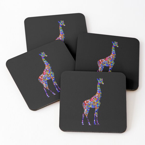Aperçu de l'œuvre girafe abstraite colorée créée et vendue par SMILE88.