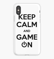 Keep calm and game on. iPhone Case