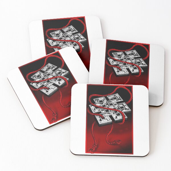 Item preview, Knot- Endless knot, Eternal knot (black and red illustration  on white) designed and sold by Anicatattoos.