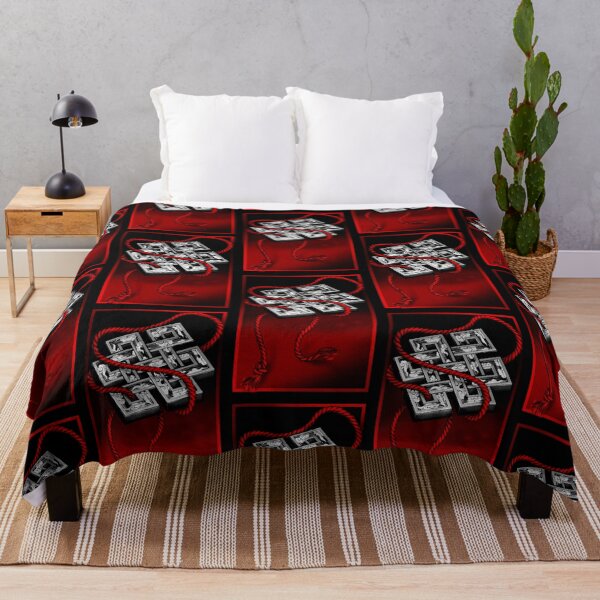 Item preview, Knot- Endless knot, Eternal knot (black and red illustration on black) designed and sold by Anicatattoos.