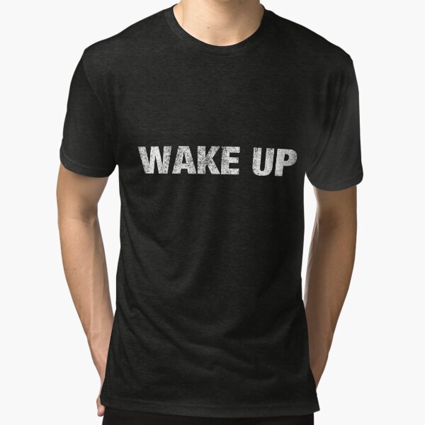 Item preview, WAKE UP - Grungy style in white designed and sold by un-artiges.