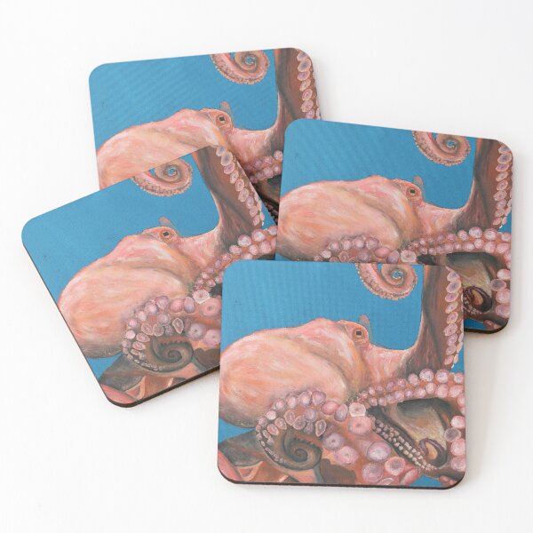 Item preview, Octopus oil painting designed and sold by ArtbyTreva.