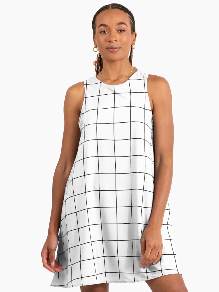 chinese dress ladies Cut Out Dress Xs / Black & White / Block Print / Stripe