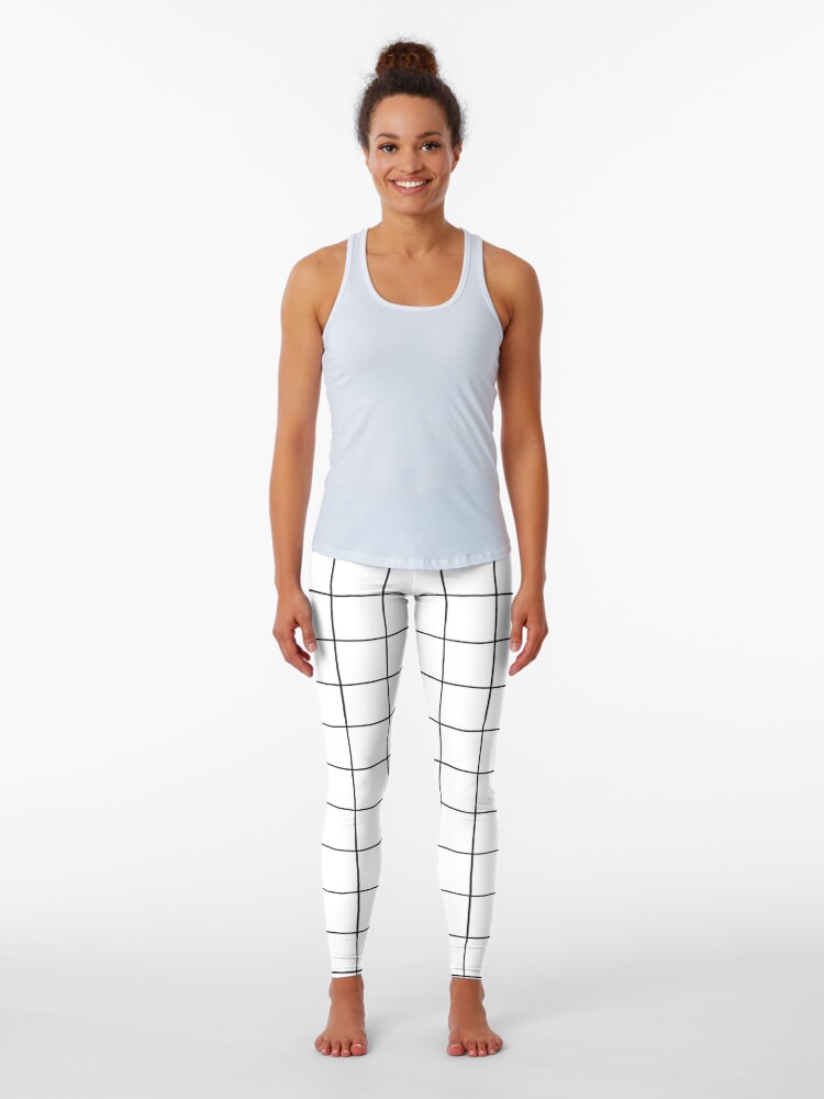 Black And White Checkerboard Pattern Leggings for Sale by rewstudio