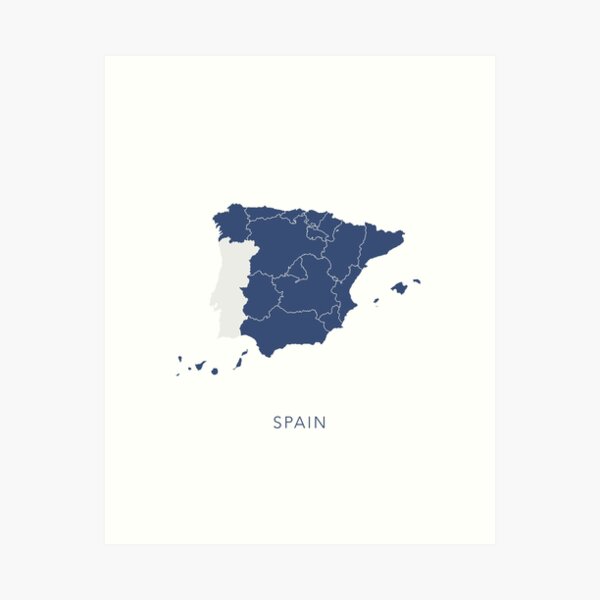 Item preview, Blue Map of Spain designed and sold by By-Danni-Marie.