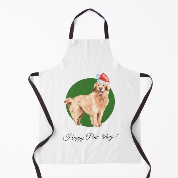 Item preview, Christmas Golden Retriever illustration : Happy Pawlidays! designed and sold by HappyNoireArt.