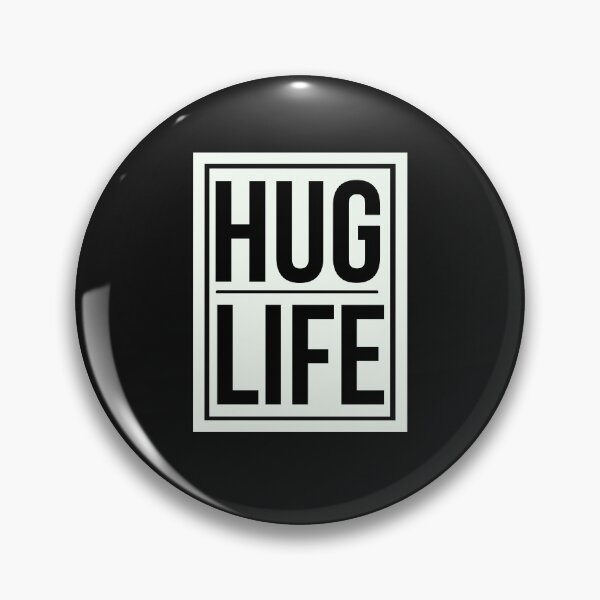 Item preview, Hug Life - Funny Saying thug life hug life black and white designed and sold by Rainbow Designs.