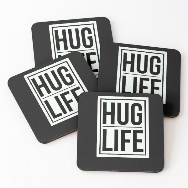 Item preview, Hug Life - Funny Saying thug life hug life black and white designed and sold by Rainbow Designs.
