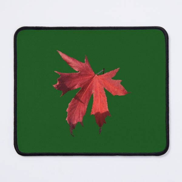 Item preview, Red Acer leaf (dark green background) designed and sold by EliSa-1.