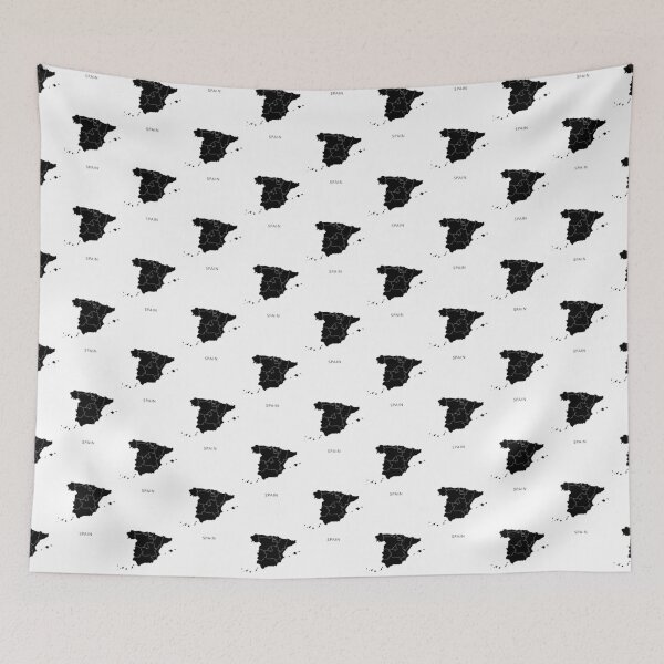 Item preview, Black and White Map of Spain designed and sold by By-Danni-Marie.