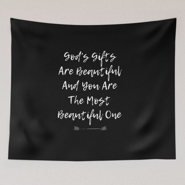 Item preview, God's gifts are beautiful and you are the most beautiful one Sarcastic Quote tshirt Ladies or Adult Fit Slogan Positive Motivational designed and sold by Zosef-artist.