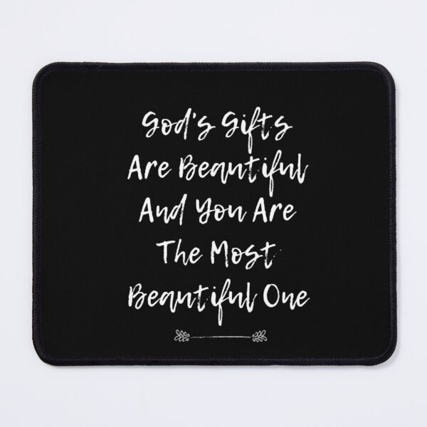 Item preview, God's gifts are beautiful and you are the most beautiful one Sarcastic Quote tshirt Ladies or Adult Fit Slogan Positive Motivational designed and sold by Zosef-artist.