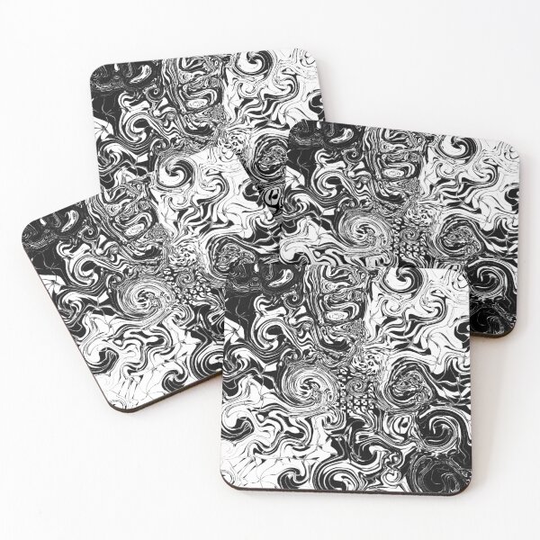 Item preview, Abstract Black & White Swirling Fractal Storm designed and sold by SXW Designs.