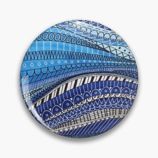 Aperçu de l'œuvre Rayures bleues et blanches créée et vendue par Faye Maguire.
