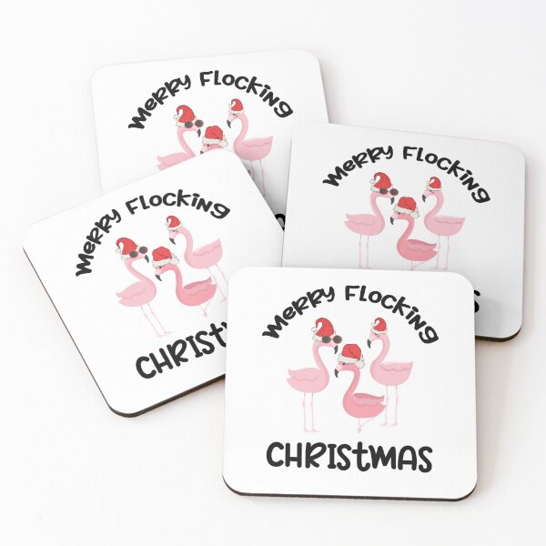 Item preview, Merry Flocking Christmas, Flamingo Xmas designed and sold by SportyDogShop.