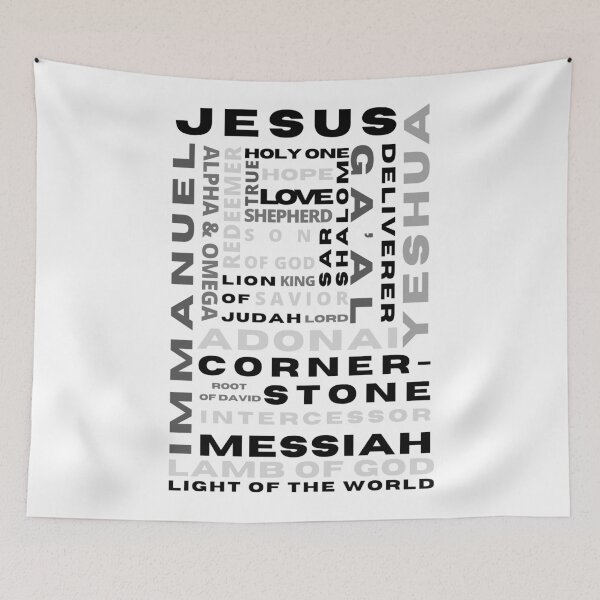 Item preview, Names of Jesus | Greyscale/Grayscale designed and sold by WordsToArt.