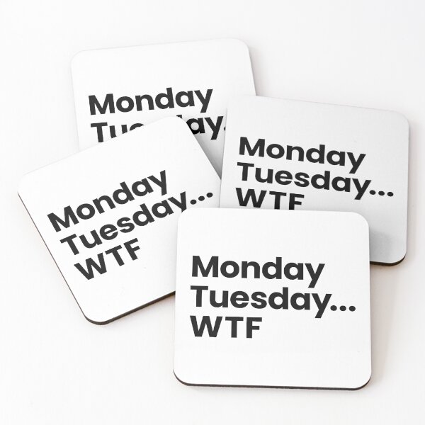 Item preview, Monday Tuesday WTF (Black) designed and sold by STUDIO-72.