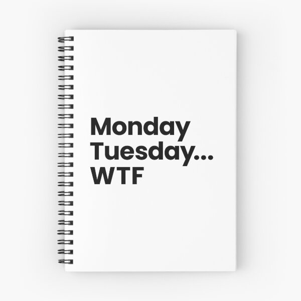 Item preview, Monday Tuesday WTF (Black) designed and sold by STUDIO-72.