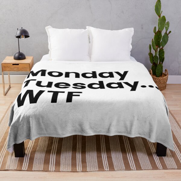 Item preview, Monday Tuesday WTF (Black) designed and sold by STUDIO-72.