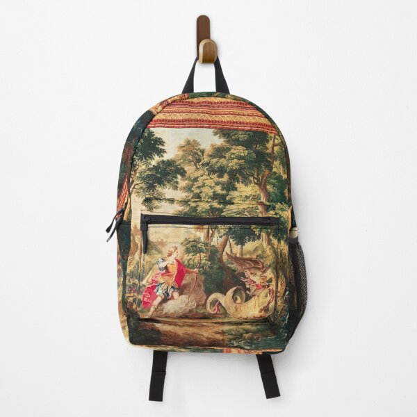 Item preview, Apollo and the Serpent Python In Woodland Landscape ,Antique French Tapestry designed and sold by BulganLumini.