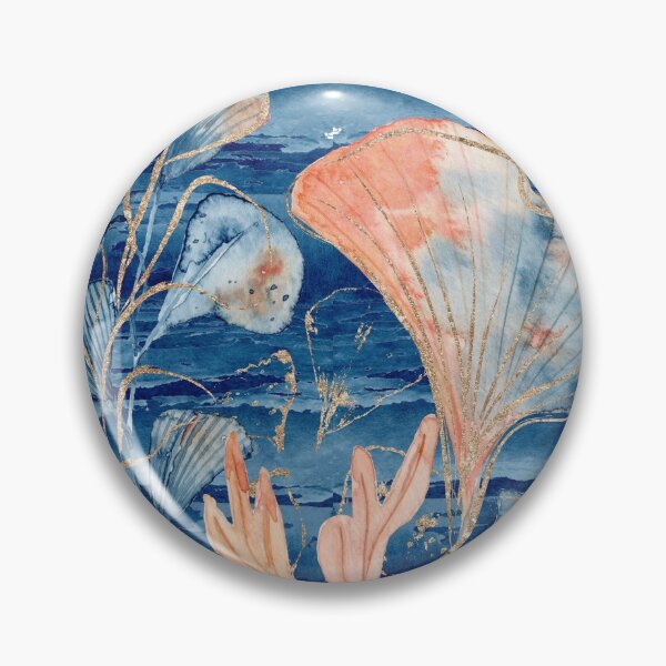 Item preview, Gold Blue Coral - Under the Sea designed and sold by DzineVine.