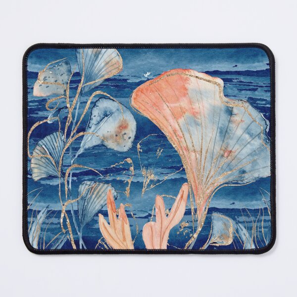 Item preview, Gold Blue Coral - Under the Sea designed and sold by DzineVine.