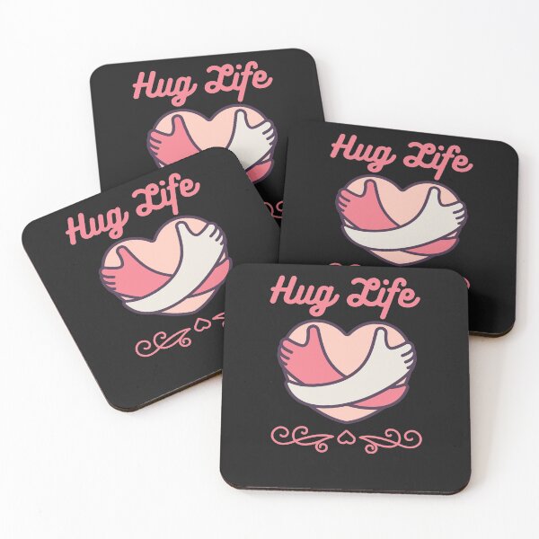 Item preview, Hug Life - Funny Saying thug life hug life black and white designed and sold by Rainbow Designs.