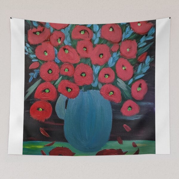 Item preview, Metallic red poppies  designed and sold by kkartwork.