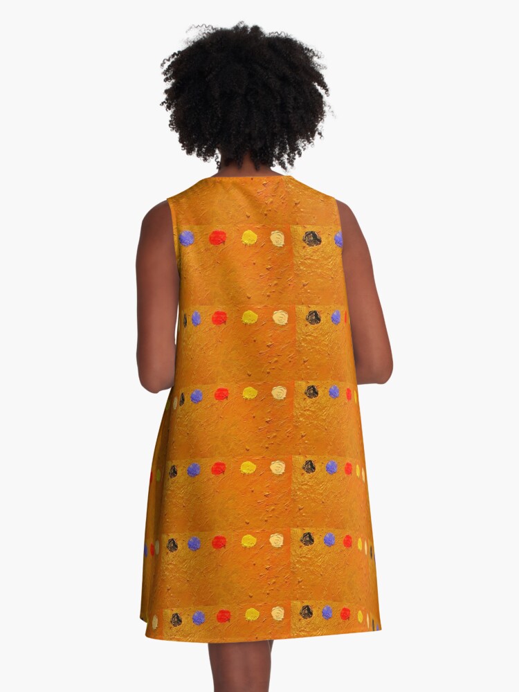 Imagen 3 de 4, Vestido acampanado con la obra PALETA DE COLORES, diseñada y vendida por Islakartare.