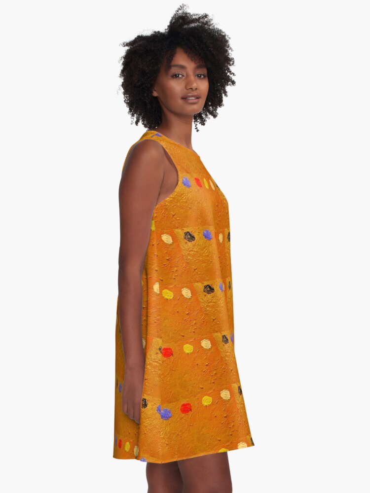 Imagen 2 de 4, Vestido acampanado con la obra PALETA DE COLORES, diseñada y vendida por Islakartare.