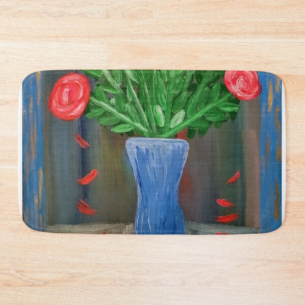 Item preview, Red roses In blue boarder  designed and sold by kkartwork.