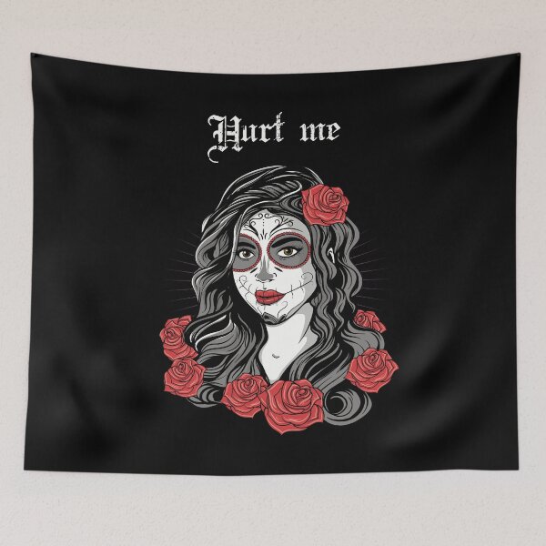 Item preview, Hurt me. Aesthetic Gothic Catrina Egirl with Red Roses product designed and sold by D-C-Designs.