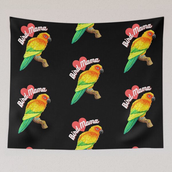 Item preview, Bird Mama | Sun Conure Parrot Owner Watercolor designed and sold by Ivy Lily Art.