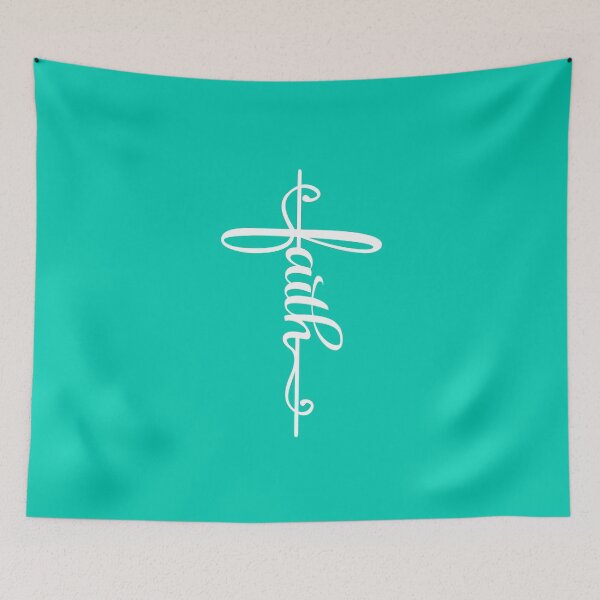 Item preview, Faith Cross Cursive Word designed and sold by AdventureTee.