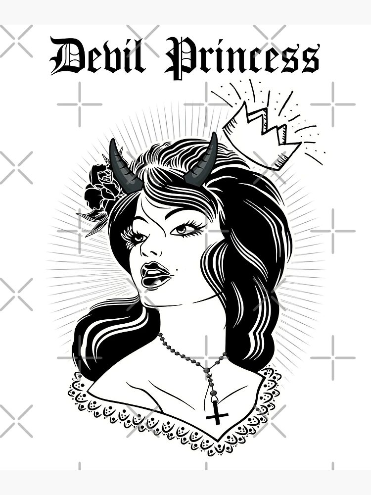 Soft Grunge Devil Princess. Aesthetic Punk Goth Girl design Poster for Sale  by D-C-Designs