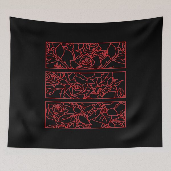 Item preview, Aesthetic Soft Grunge Rosebush with Red Roses print designed and sold by D-C-Designs.