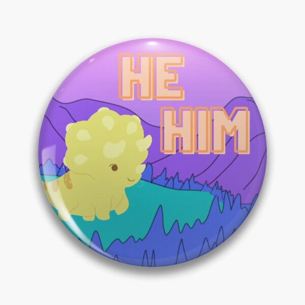 Item preview, He Him Dino Pronouns designed and sold by LyssaByssa.