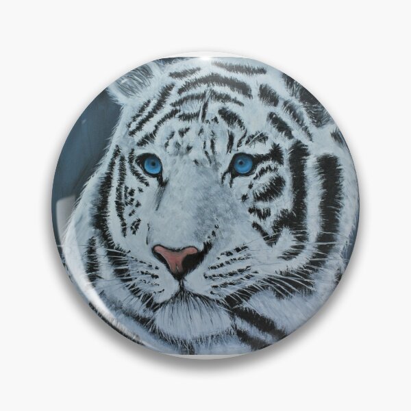 Item preview, White tiger oil painting designed and sold by ArtbyTreva.