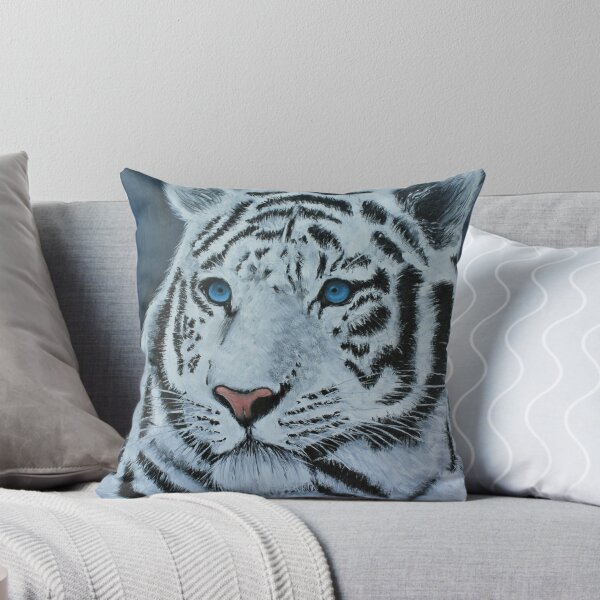 Item preview, White tiger oil painting designed and sold by ArtbyTreva.