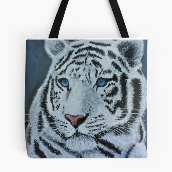 Item preview, White tiger oil painting designed and sold by ArtbyTreva.