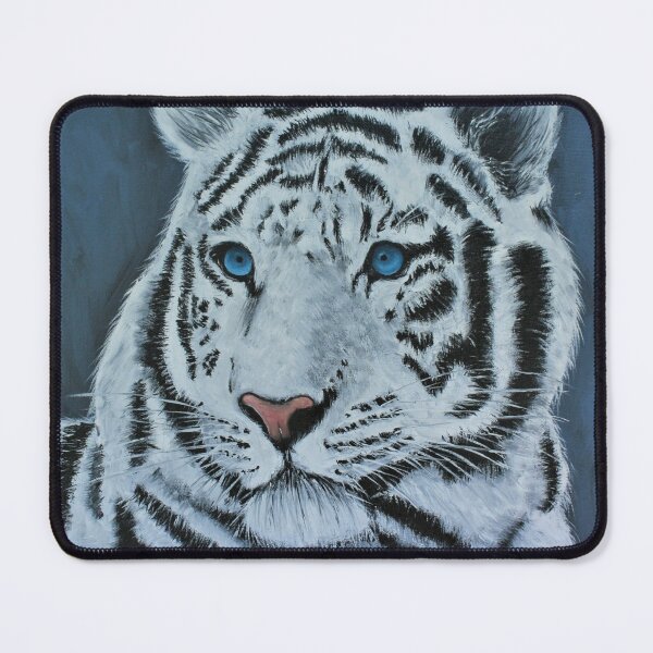 Item preview, White tiger oil painting designed and sold by ArtbyTreva.