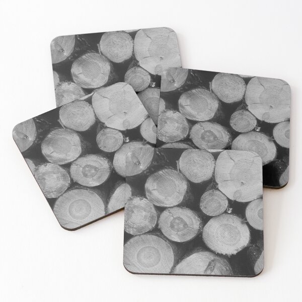 Item preview, Wood Pile Black and White designed and sold by ImpPrintsArt.