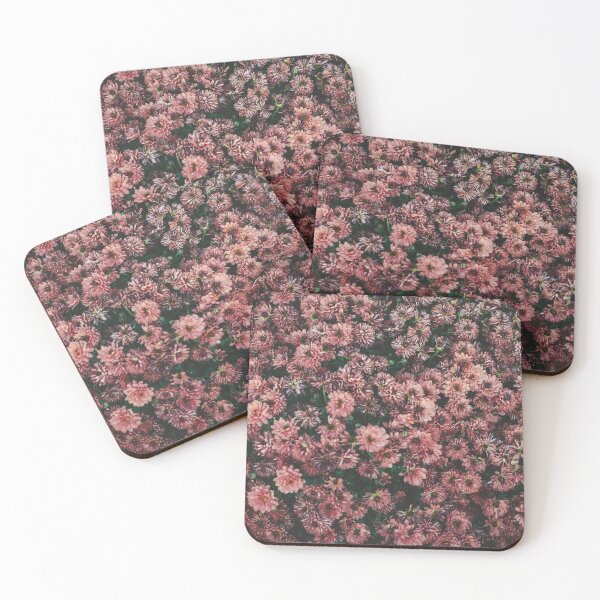 Item preview, An overhead shot of a bed of dark pink flowers. designed and sold by Johnathan van Wyk.