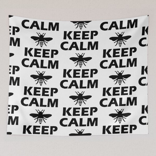 Item preview, Keep Calm Honey Bee Collecting Honey Love bumble bee ,Gift friend Funny Art Design Happy Apparel Essential Inspiration Joy Mood designed and sold by DesignByHeartUK.