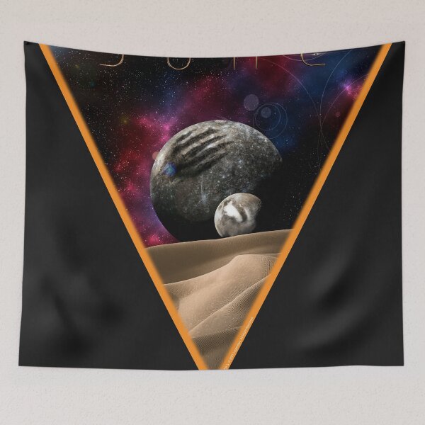 Item preview, Paisaje de dunas con lunas de Arrakis y nebulosa designed and sold by Solotree.