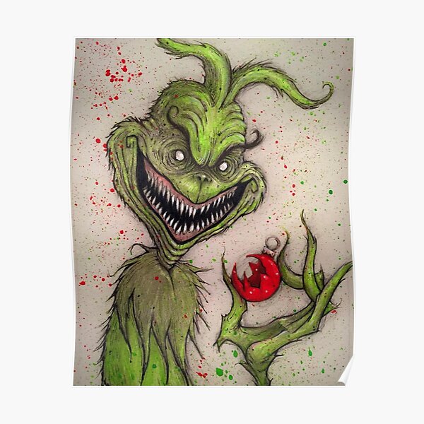 Grinch Smile Posters For Sale Redbubble